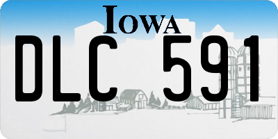IA license plate DLC591
