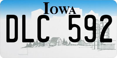 IA license plate DLC592