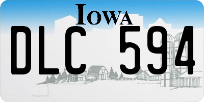 IA license plate DLC594