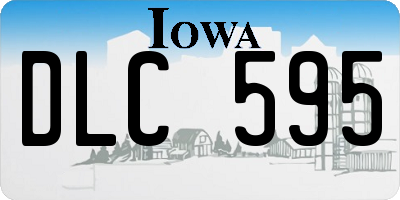 IA license plate DLC595