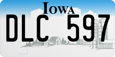 IA license plate DLC597