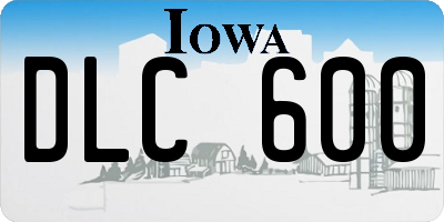 IA license plate DLC600