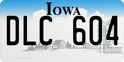 IA license plate DLC604