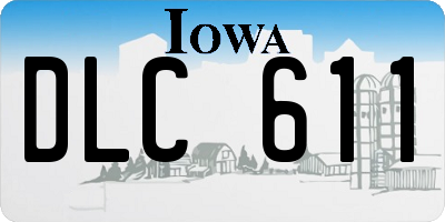 IA license plate DLC611