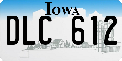 IA license plate DLC612