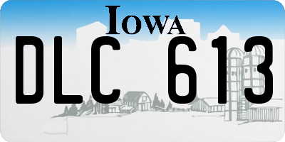 IA license plate DLC613