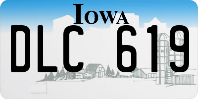 IA license plate DLC619