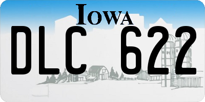 IA license plate DLC622