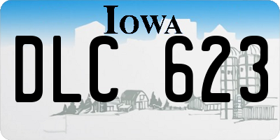 IA license plate DLC623