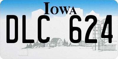 IA license plate DLC624