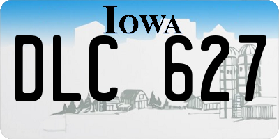 IA license plate DLC627