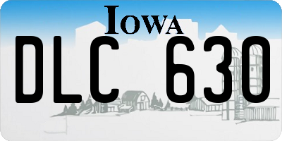 IA license plate DLC630