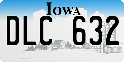 IA license plate DLC632