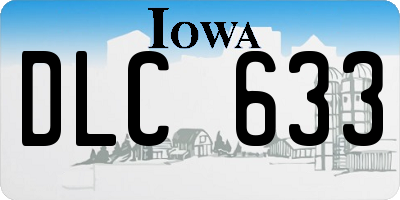 IA license plate DLC633