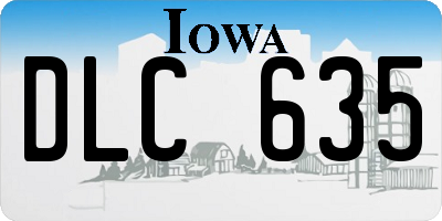 IA license plate DLC635