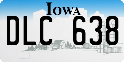 IA license plate DLC638