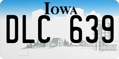 IA license plate DLC639