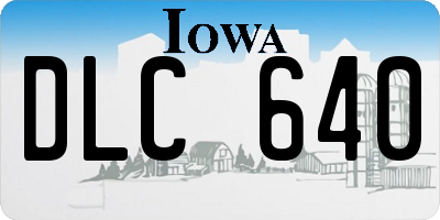 IA license plate DLC640