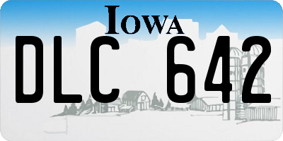 IA license plate DLC642