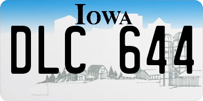 IA license plate DLC644