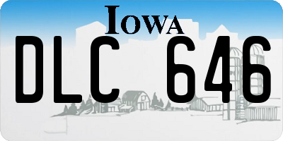 IA license plate DLC646