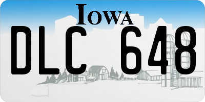 IA license plate DLC648
