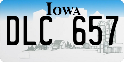 IA license plate DLC657