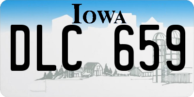 IA license plate DLC659