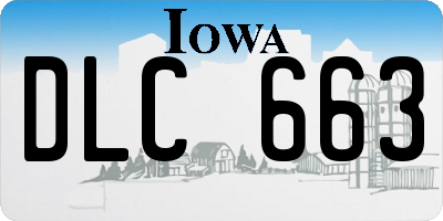 IA license plate DLC663