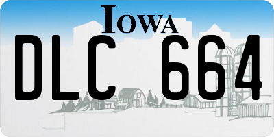 IA license plate DLC664