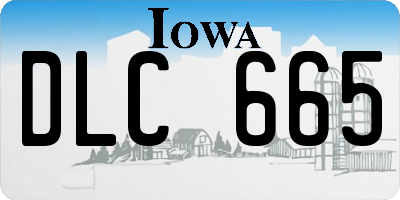 IA license plate DLC665