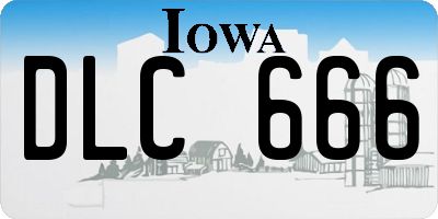 IA license plate DLC666