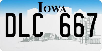 IA license plate DLC667