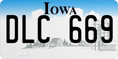 IA license plate DLC669