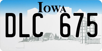 IA license plate DLC675