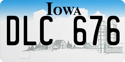 IA license plate DLC676
