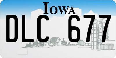 IA license plate DLC677