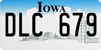 IA license plate DLC679