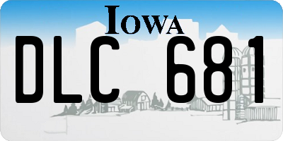 IA license plate DLC681