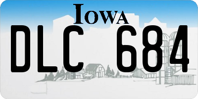 IA license plate DLC684