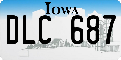IA license plate DLC687