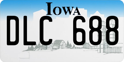 IA license plate DLC688