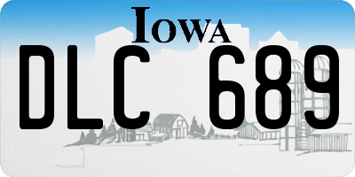 IA license plate DLC689