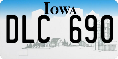 IA license plate DLC690