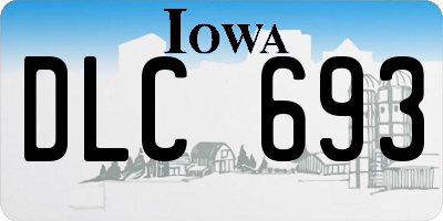 IA license plate DLC693