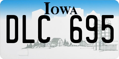 IA license plate DLC695