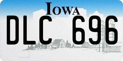 IA license plate DLC696