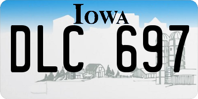 IA license plate DLC697