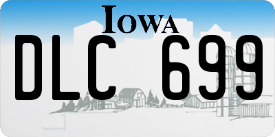 IA license plate DLC699