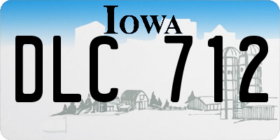 IA license plate DLC712